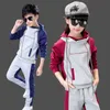 Kids Hoodies Sätter Barn Tracksuit Toppar Byxor Patchwork Långärmad Coat Trousers Set Casual Blouse Outfits Kläder 2PCS CGYA135