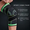 1PCS Sports Kneepad Men Pressurized Elastic Knee Pads Support Fitness Gear Basketball Volleyball Brace Protector Sport Safety