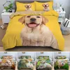 Animal Duvet Cover Sets Lovely Pet Labrador Dog Bedding Set For Kids Adult Single Double Bedclothes Quilt Comforter Covers 210615