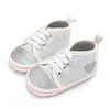 First Walkers ONTO-MATO Kids Shoes Spring Baby Knitted Cloth Breathable Toddler Love Sequin Girls Sport Chaussures Pour