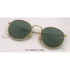 Ganze echte Glasobjektivmetall -Rahmen Sonnenbrille Est Verkauf trendy UV400 Schutz Gafas Männer Mode 2021 Runde Vintage Gradi5888512