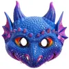 Full Face Dragon Cosplay Mask for Children Halloween Easter Mardi Gras Costume Masks In 5 Colors Masquerade Props HNA19004