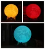 Photo/Text Custom 3D Printing Moon Lamp Night Light Customized Personalized Lunar USB Rechargeable Lamp Touch/Tap/Remote Switch Y0910