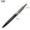 100% kolinsky hair Nail art painting Brush Mink Crystal Pen Acrylic Round Nails manicure tools 9 Size nab004