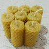 Candela di cera d'api arrotolata fatta a mano da 8 pezzi/lotto Y200531