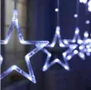 Kerstdecoratie voor thuisgordijn fairy snaar licht ledgarland kerst ornament jaar kerstversiering Navidad 211104