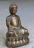 18 cm Chinois Chinois Bouddhisme Bronze Shakyamuni SAKYAMUNI AMITABHA BOUDDHA Statue