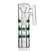 Catcher di cenere di vetro cattura di riciclar tre ashcatcher da 14 mm 18 mm adattatore maschio femmina per bong d'acqua di vetro e brongone tubo d'acqua