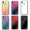 Gradient tempererade glasfodral för Xiaomi RedMi 7A Not 7 Skydd med mjukt TPU-kant Full Coque för Xiomi RedMi 7A Protective Bumper