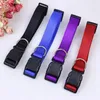 Nylon Dog Collars Quick Release Buckle Strong Hardware handmade Classic Solid Colors Soft Adjustable Designer 4 Color Pet Collar for Small dogs Red B09