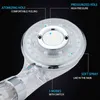 ZhangJi 3 Functions Water Saving Spa Shower Head Handheld ABS High Pressure Filteration Showerhead Bathroom Spray Nozzle H1209