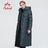 Astrid Vinter Kvinnors Coat Kvinnor Lång Varm Parka Plaid Fashion Tjock Jacka Hooded Bio-down Kvinnlig Kläderdesign 9546 210819