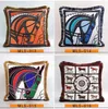 Luxury pillow case designer classic Signage tassel 20 carriage patterns printting pillowcase cushion cover 45*45cm for home decorative and C