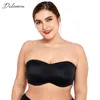 Delimira Women's Full Coverage Smooth Seamless Invisible Underwire Reggiseno senza spalline Plus Size 210728