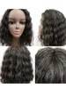14" 100% human hair women hair toupee hairpiece topper body wave brazilian curl softly and silver ash dark brown highlights