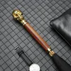 Paraplyer Creative Luxury Paraply Rian Long Handle Skulls Guld Vindskyddad regn Kvinnor Metall Retro Män Business Gift Y6s