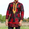 Etnik Giyim Afrika erkek Dashiki Uzun Kollu Artı Boyutu Gömlek Zengin Çiçek Baskı Müslüman Erkek Ince Üst Casual T-Shirt Geleneği Chilaba Ma