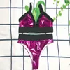 Laserowe bikini set mikro kąpiel kątowy Kobiety pchnij bikini galaretki kolor seksowne stroje kąpielowe bandaż kostium kąpielowy