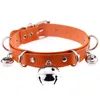 Sexig punk läder choker halsband multilayer bells metall choker collar bondage cosplay goth smycken hajuku tillbehör