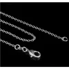 925 Sterling Silver Plated Link Rolo Chain Halsband med hummer Clasps 16 18 20 22 24INCK KVINNOR O Kedjé Jewlery Fabrikspris s