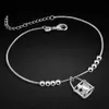 Cała biżuteria szterlingowa. Modne 100% solidnego koloru 925 Ladies Anklet. Sterling Silver Lato Prosta Biżuteria