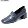 ALLBITEFO pierre texture véritable cuir véritable femmes talons chaussures fashon décontracté talon épais chaussures à talons hauts talons hauts femmes 210611