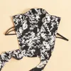 蝶ネクタイの女性印刷フロントタイシャツ誤った首輪取り外し可能なハーフブラウストップセーターのための偽物nep kraagjebow