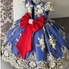 Haftowana sukienka dla dziewcząt wiosna i lato nowe dzieci z krótkim rękawem spódnica księżniczka