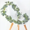 Dekoracyjne kwiaty Wieńce Sztuczne Eukaliptus Garland Ivy Wieniec Wieniec Wall Decor Fałszywy Jedwabny Rattan Greenery Do Wedding Backdrop Arch