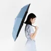 Ombrello giapponese da pioggia da donna con manico in bambù imitazione sole automatico anti UV antivento 8K Guarda Chuva Girls