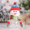 Noel Şeker Kutusu Asma El Çocukları Yaratıcı Hediyeler Fikirler Şeffaf Çocuklar Plastik Bebek Kavanoz Depolama Şişesi Noel Baba Tatlı 2023