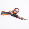 10st Rainbow Mobiltelefonband Party Favor Neck Lanyards För Keys ID Kort MobilePhone USB Hållare Häng Rope WebBing RRE12053