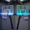 LED Solar Sensor-Activated Light Strip Basketball Hoop Rim Attachment Helps Shoot At Night Lamp