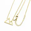 Pingente colares gótico montanha colar mulheres boho jóias de aço inoxidável corrente de ouro chocker triângulo caminhante presente collier bijou247k