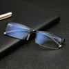 Mode lunettes de soleil cadres pochromiques hommes lumière bleue bloquant lunettes Vintage demi-jante cadre optique myopie lunettes lunettes