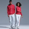 New Sauna Sports Suits Womens Mens Gym Running Jackets Pants Set Outdoor Fitness Lose Weight Sweating Lovers Sportswear 201128