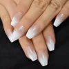 Valse nagels ovale ronde medum nep nail art tips met ontwerppers op ombre glitter acryl kunstmatige gelset roze display prud22