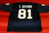 Custom Football Jersey Men Youth Women Vintage 81 TIM BROWN Rare High School Size S-6XL or any name and number jerseys