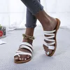 Rimocy Bohemian Clip Toe Flat Slippers Women Summer Comfortable Open Sandals Female Outdoor Casual Beach Slides Woman 210528