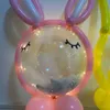 LED LUMINY CARTOON BOBO BALLONS Oświetlenie przezroczyste balony zabawki migające balon na świąteczny prezent na przyjęcie