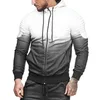 Erkek Hip Hop Tarzı Kapşonlu Ceket Zip Up Palto Güz 2021 Yeni Hoodies Erkekler Degrade Moda Eşofman Hoodie Sweatshirt