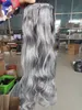 Saltpeppar Silvergr￥ Human Hair Ponytail Extension Kort l￥nga v￥gor Kvinnor Ponny Tail Hairpiece Wraps DrawString Seamless Clip i 10-24 tum Diva1