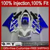 100% Fit OEM-VALINGEN VOOR HONDA CBR 600F4 600FS 600 F4 FS CC 99-00 Lichaam 54NO.215 Wit Blauw 600CC CBR600 F4 CBR600F4 99 00 CBR600FS 1999 2000 Injectie Mold Carrosserie