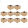 Gift Wrap Event Festive Party Supplies Home & Garden10Pcs Cake Cupcake Dessert Packing Boxes With Transparent Window Bakery Containers Drop