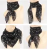 Barato atacado moda chiffon bandana scarf quadrado 65cm * 65cm preto preto paisley headband impresso para mulheres meninas mais de 100 estilos