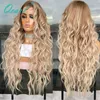 الباروكات الدانتيل فضفاضة مجعد الشعر البشري الباروكة 13x413x6 Caramel Light Blonde Ombre أبرز ملونة Remy 150 26quot28quot Qear6606996