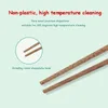 Chopsticks 1set Children For Kids Baby Wooden Cartoon Learning Reusable Straw Training Home Products Random