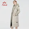 Astrid Winter Casaco feminino longo e quente parka jaqueta com capuz de pele de coelho tamanhos grandes roupas femininas Design ZR-7518 211022