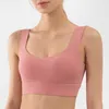 L-057 Yoga Sports Biustonosz Damski Camis Tank Topy Sexy U Back Running Fitness Gym Ubrania Kobiety Bielizna Solid Color Wyściełana Koszula Koszula