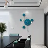 Wall Clocks Large Clock Modern Design House Fashion Art Metal Glass 3D Watch Sticker For Living Room Decoration